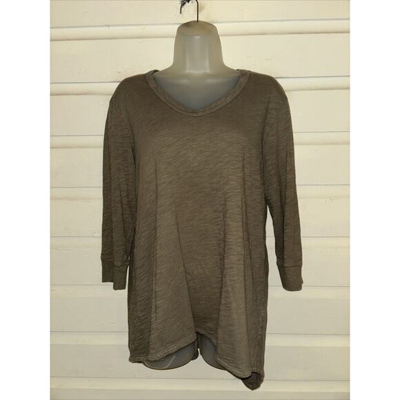 Wilt Tops - Wilt 100% Cotton 3/4 Sleeve Pullover Top Size L